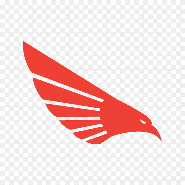 Eagle head logo on transparent background PNG