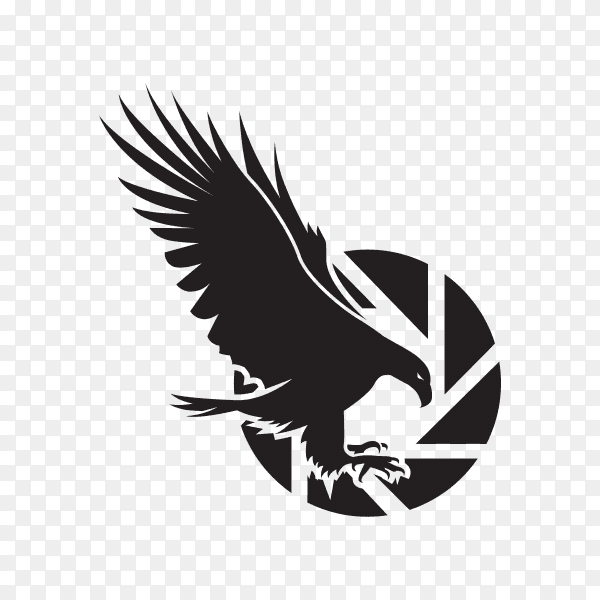 Eagle logo template on transparent background PNG