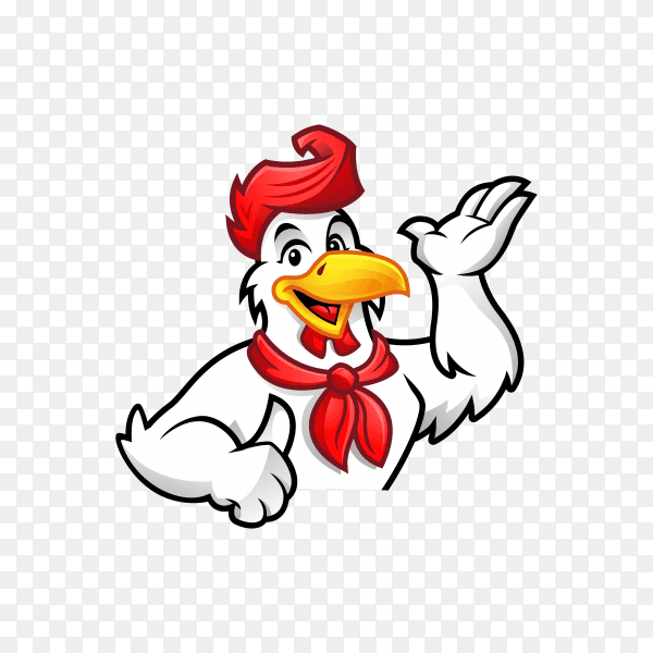 Fried chicken logo template on transparent background PNG
