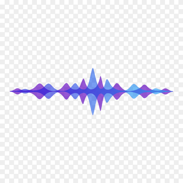 Halftone sound wave equalizer on transparent background PNG