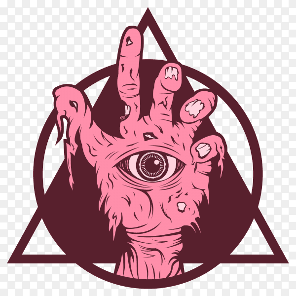 Hand Zombie on transparent background PNG
