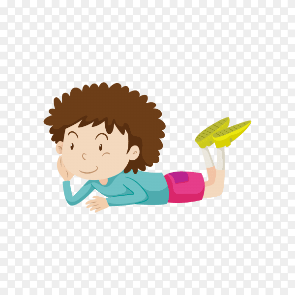 Hand drawn cartoon boy on transparent background PNG