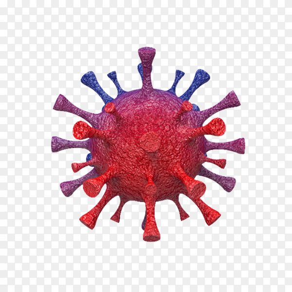 Hand drawn coronavirus icon design on transparent background PNG