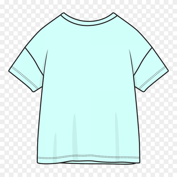 Hand drawn t-shirt for man on transparent background PNG