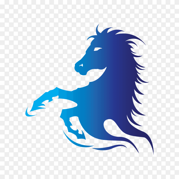 Horse logo template on transparent background PNG