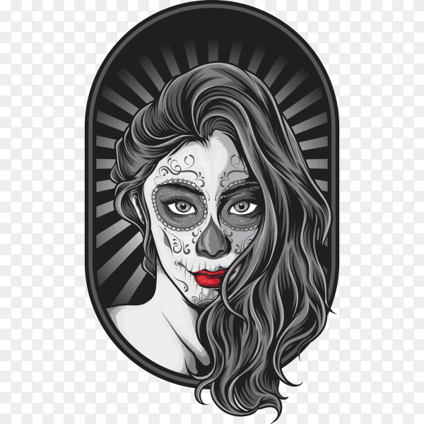 Illustration of Skull Tattoo on transparent background PNG