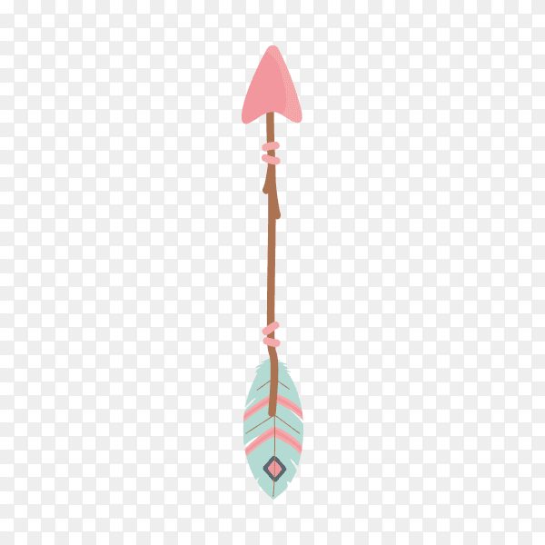 Isolated boho arrow design on transparent background PNG