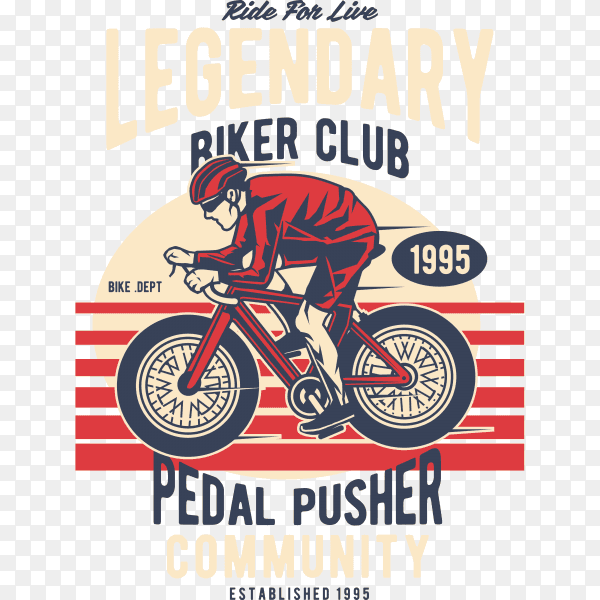 Legendary biker club on transparent background PNG