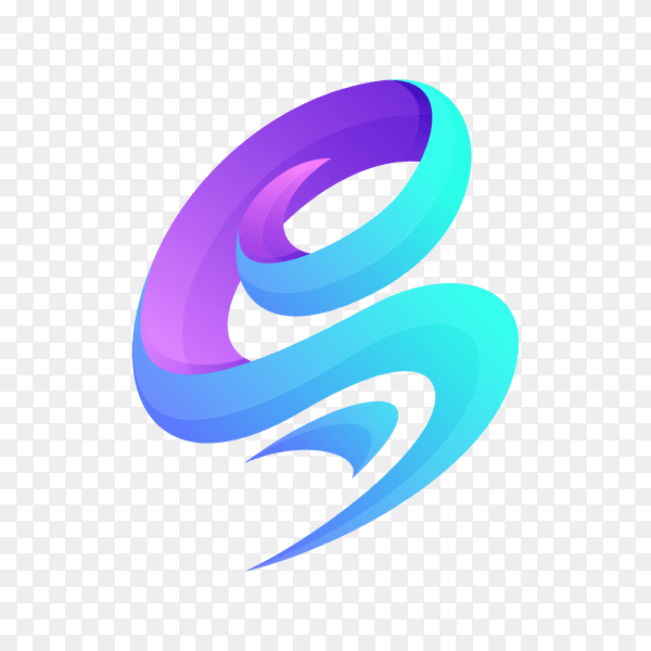 Logo template with abstract shapes on transparent background PNG