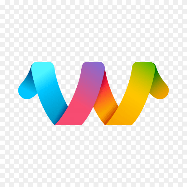 Modern Letter W logo design template on transparent background PNG