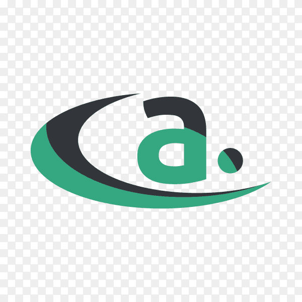 Modern design letter a logo on transparent background PNG