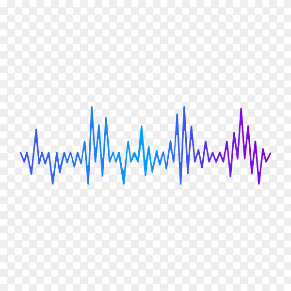 Modern sound wave equalizer . Sound wave icon on transparent background PNG