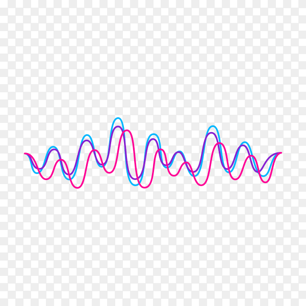 Motion sound wave abstract on transparent background PNG