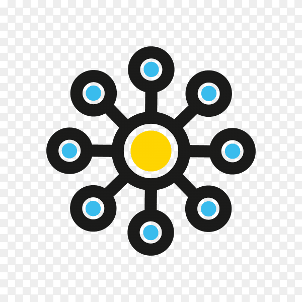 Network icon template isolated on transparent background PNG