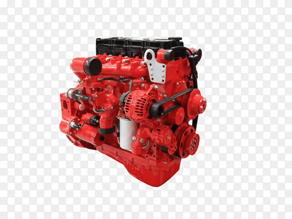 New car engine isolated on transparent background PNG