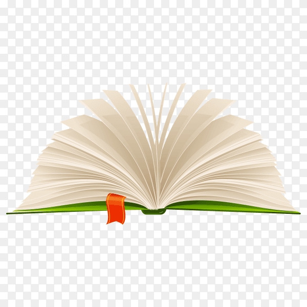 Open book isolated on transparent background PNG