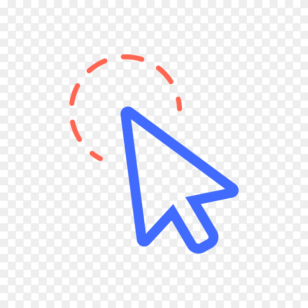 Pointer Arrow Icon Illustration on transparent background PNG