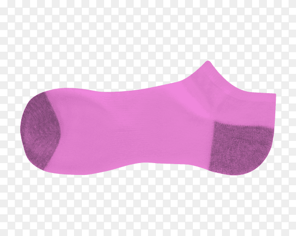 Purple sock isolated on transparent background PNG