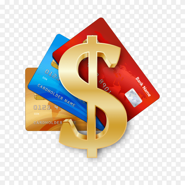 Realistic financial template on transparent background PNG
