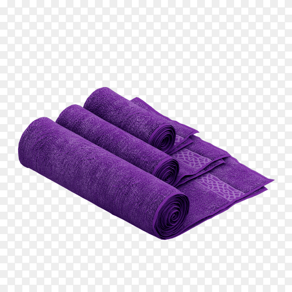 Rolled towel 3d isolated render on transparent background PNG