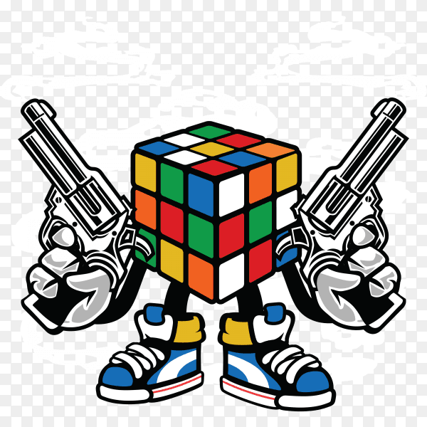 Rubix killer illustration on transparent background PNG