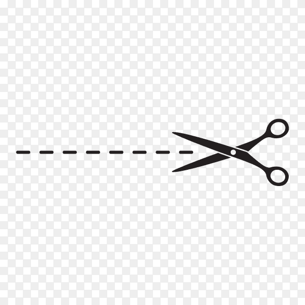 Scissors icon template on transparent background PNG