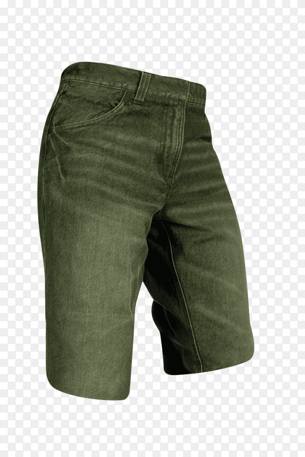 Short jean pants for men isolated on transparent background PNG