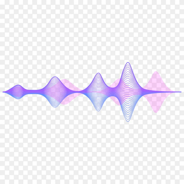 Sound wave icon on transparent background PNG