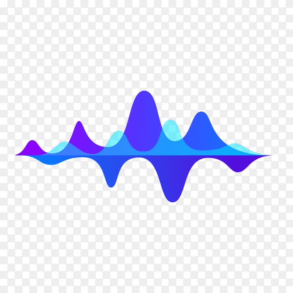 Sound wave isolated on transparent background PNG
