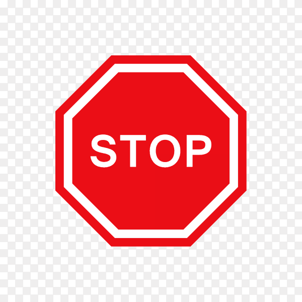 Stop Sign Icon on transparent background PNG