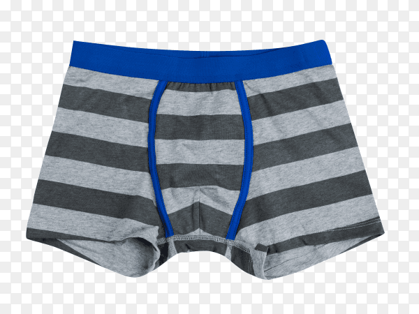 Striped men underwear isolated on transparent background PNG