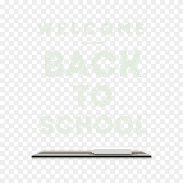 Welcome back to school web banner illustration on transparent background PNG