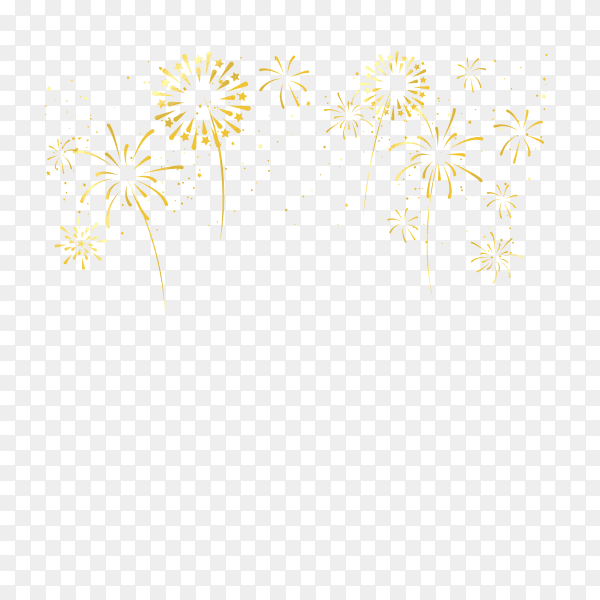 Abstract firework and stars on transparent background PNG