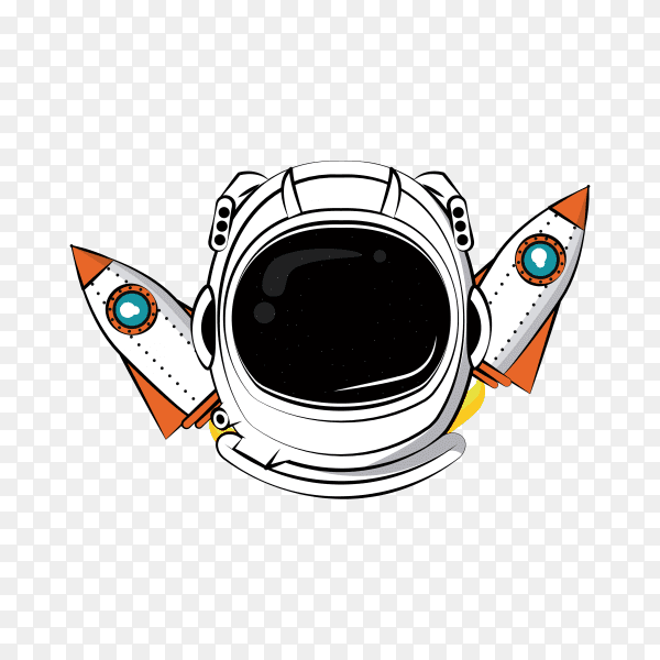 Astronaut adventure spirit print for t shirt on transparent background PNG