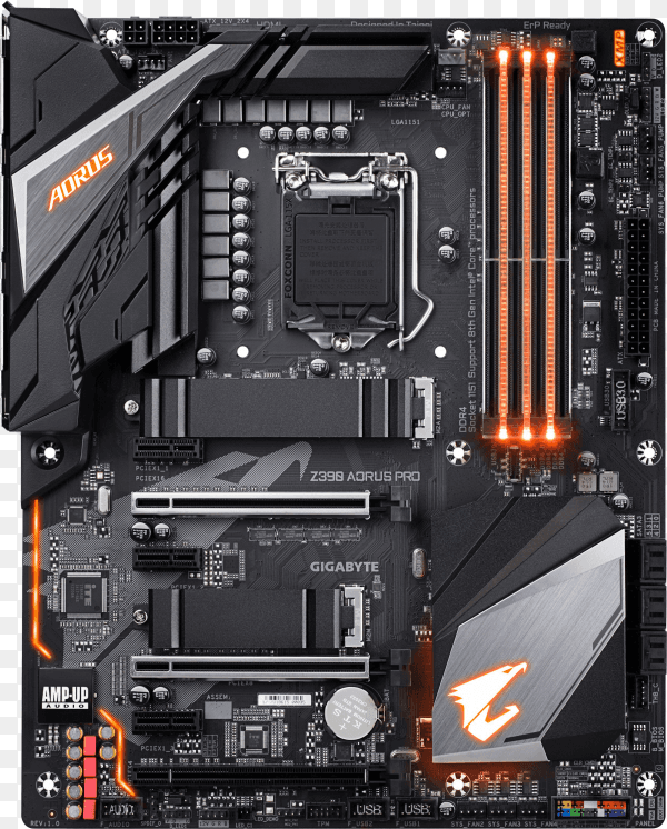 Asus motherboard on transparent background PNG