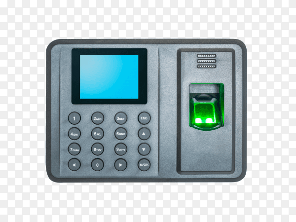 Attendance machine on transparent background PNG