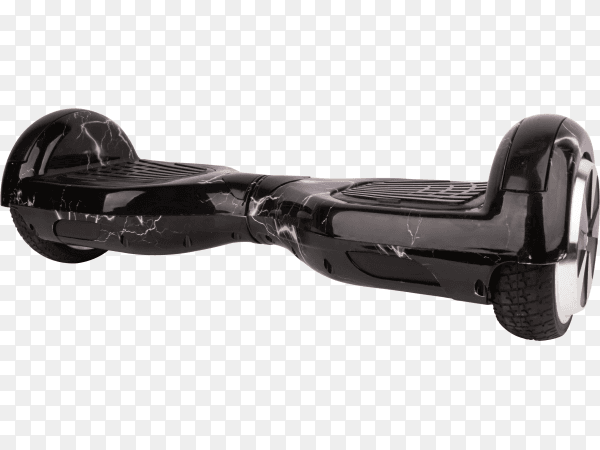 Black Gyro scooter hoverboard isolated on transparent background PNG