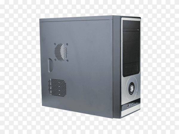 Black Personal computer Isolated on transparent background PNG