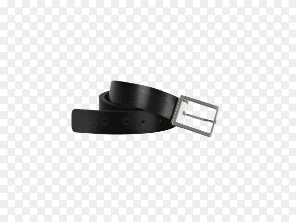 Black belt isolated on transparent background PNG