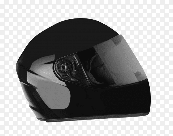 Black helmet on transparent background PNG