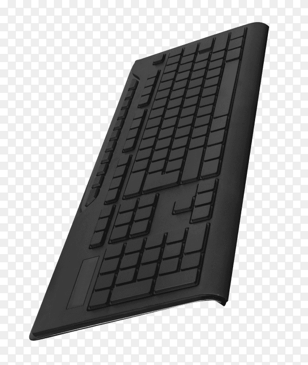 Black keyboard isolated on transparent background PNG