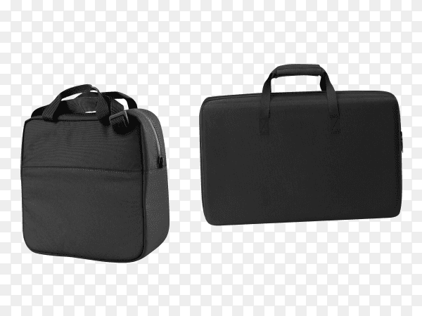 Black office bag on transparent background PNG