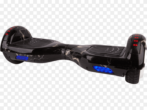 Black Segway isolated on transparent background PNG