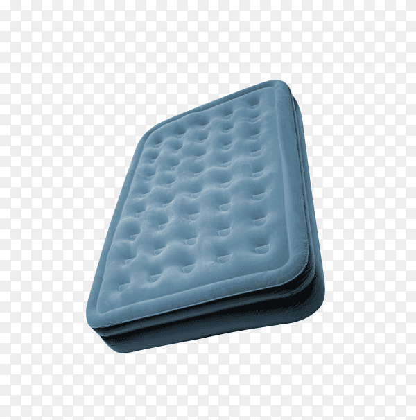 Blue Mattress isolated on transparent background PNG