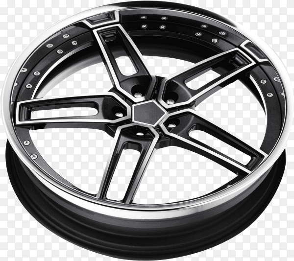Car alloy wheel isolated on transparent background PNG