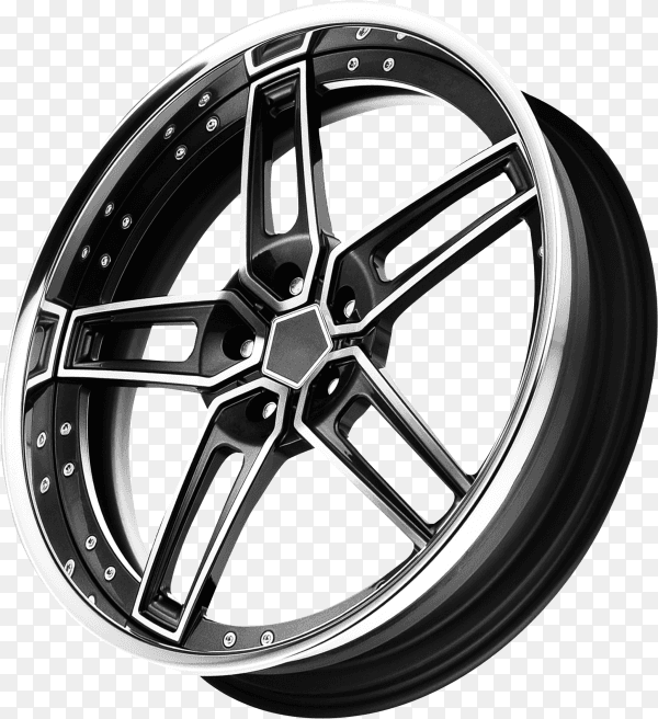 Car alloy wheel on transparent background PNG