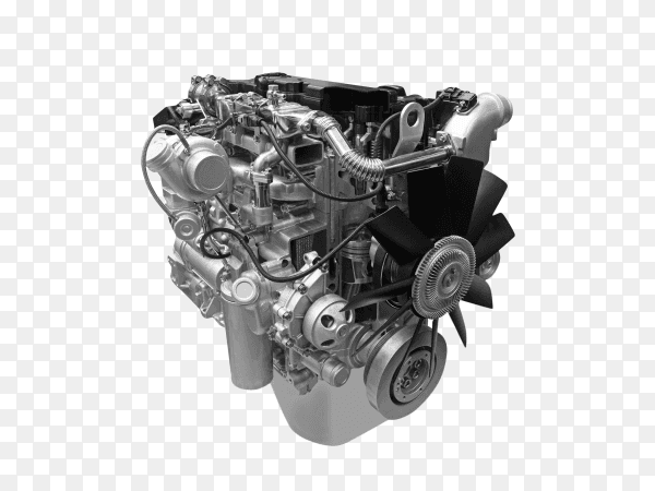 Car engine isolated on transparent background PNG