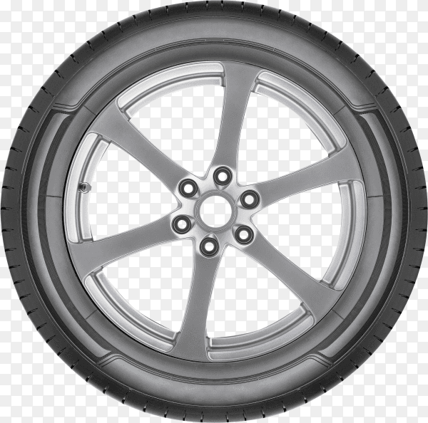 Car tire wheel isolated on transparent background PNG
