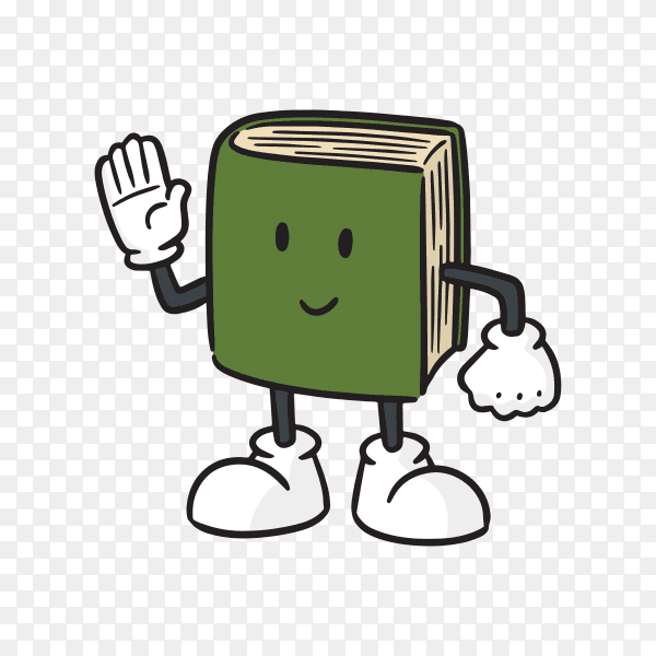 Cartoon book on transparent background PNG