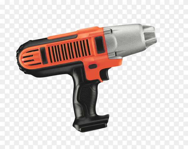 Electric drill isolated on transparent PNG